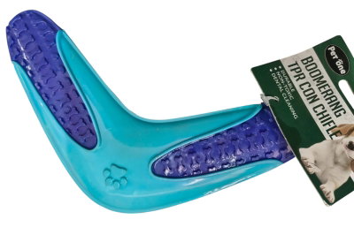 Juguete Interactivo TPR Boomerang con Chifle Pet One para Perros