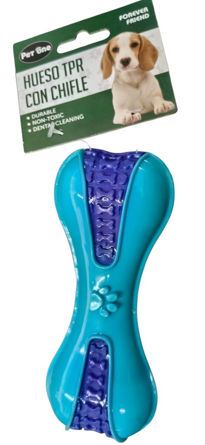 Hueso de Goma TPR con Chifle para Perros