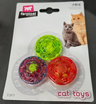Juego de Ruedas Interactivas con Pelota Interna Ferplast para Gatos (Pack x3)