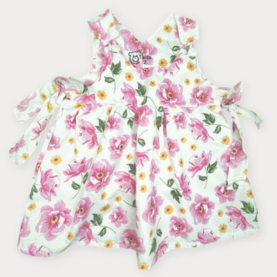 Vestido tipo musculosa Flowers Rosa 