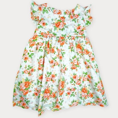 Vestido tipo musculosa lino floral 