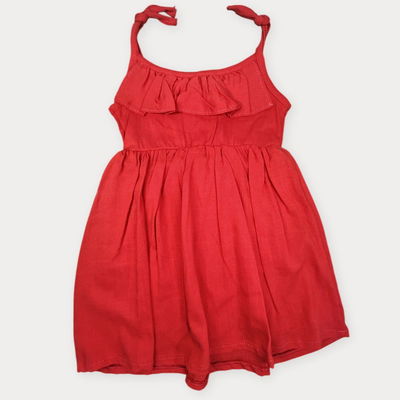 Vestido tipo musculosa de lino
