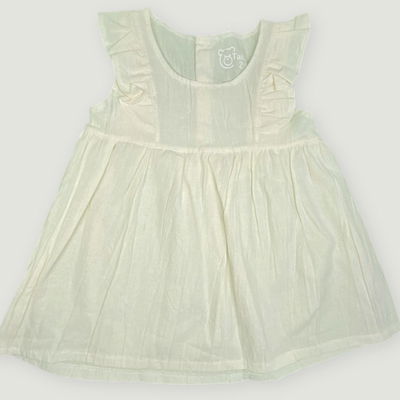 Vestido tipo musculosa Tusor Blanco
