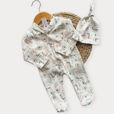 Pijama Enterito con gorrito Mini zoo
