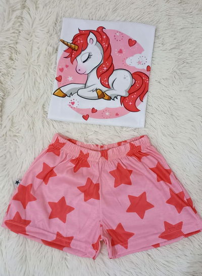 Pijama Infantil Corto: Unicornio