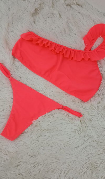 Bikini - Corpiño Un Hombro - Colaless Regulable