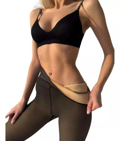 Pantys efecto piel - Pantymedias tipo calza con polar dentro 