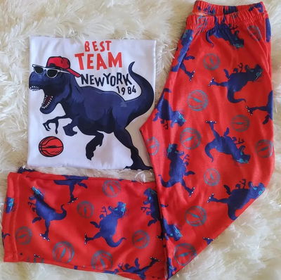 Pijama Infantil Largo - Dino- Manga corta
