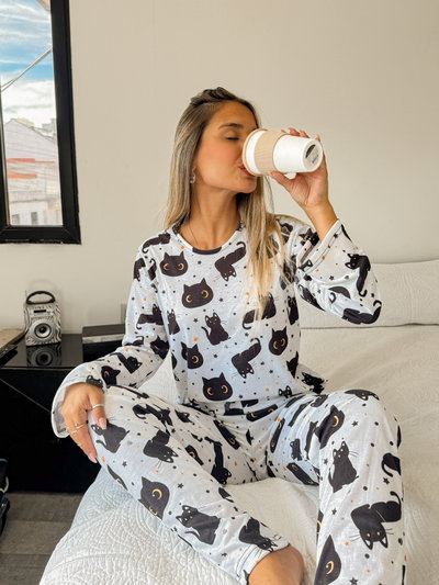 Pijama Largo - Sabrina Full Print - Manga Larga