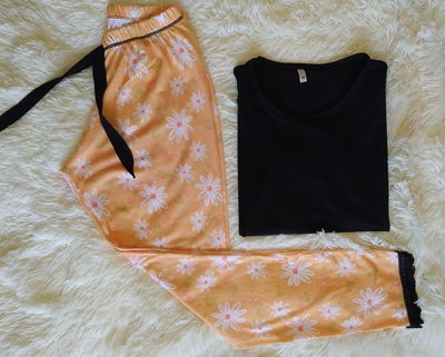 Pijama Largo - Flor - Manga Larga