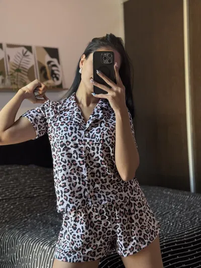 Pijama corto camisero - Short - Animal Print
