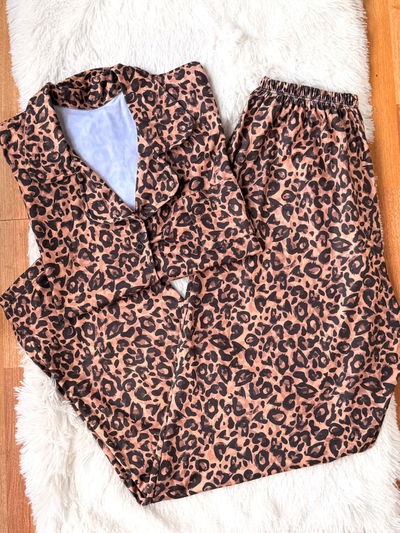 Pijama Largo Animal Print - Camisero de Modal Premium - Remera manga corta- Pantalón largo