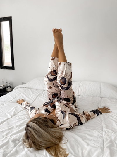 Pijama Largo Camisero Satén - Berlin 