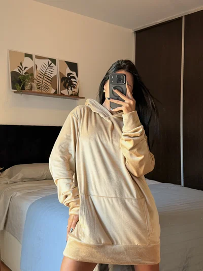 Maxi buzo / Manta buzo - Plush- Beige 