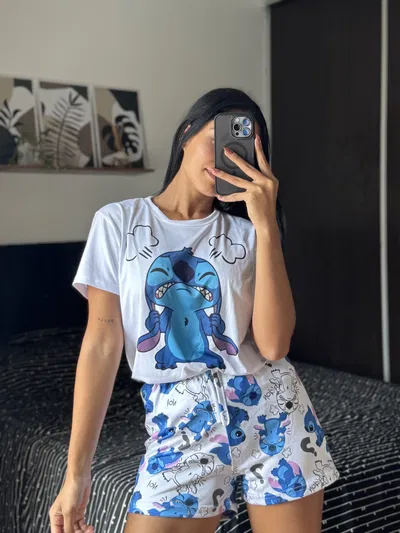 Pijama Corto Stitch - Adultos