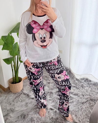 Pijama Largo - Minnie - Manga Larga - Plus size