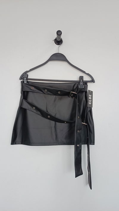Pollera Doble Cinto Ojalillos Cuerina
