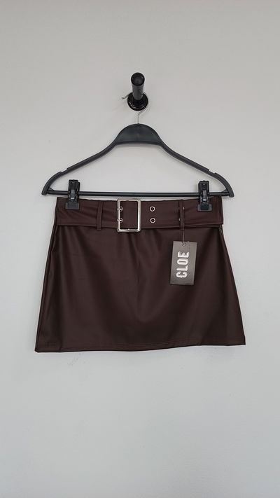 Pollera Tiro Bajo C/cinto Cuerina