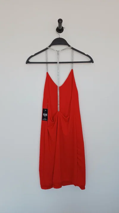 Vestido Strass rojo