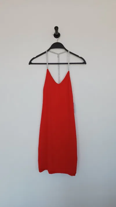 Vestido Strass rojo
