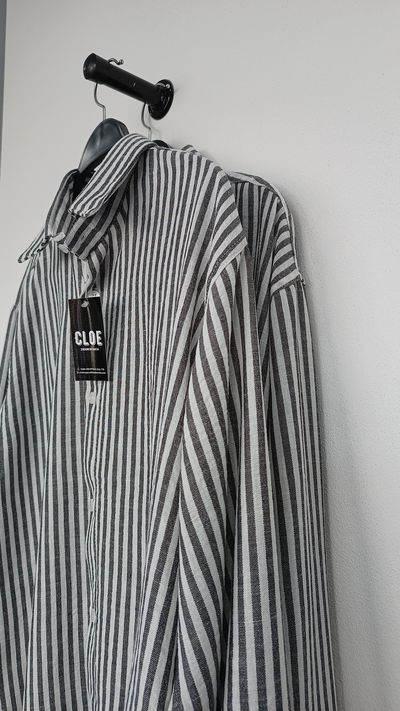 Camisa de Lino Rayada