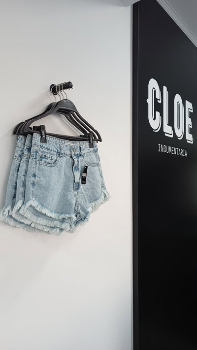 Short Denim Rigido Desflecado