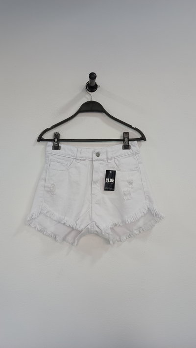 Short Denim Rigido Desflecado Rotura