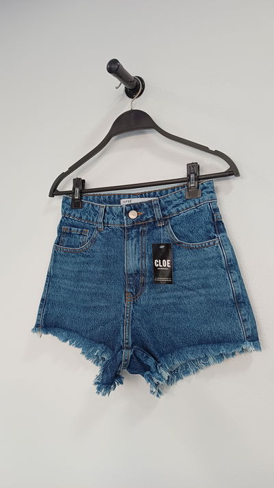 Short Denim Rigido Desflecado 