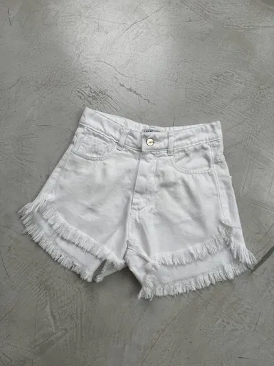 Short Denim Rigido Desflecado 