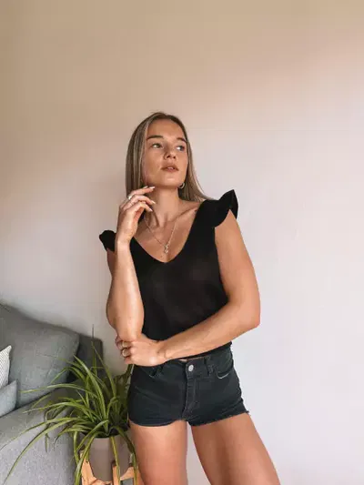 Musculosa Tejida Lina