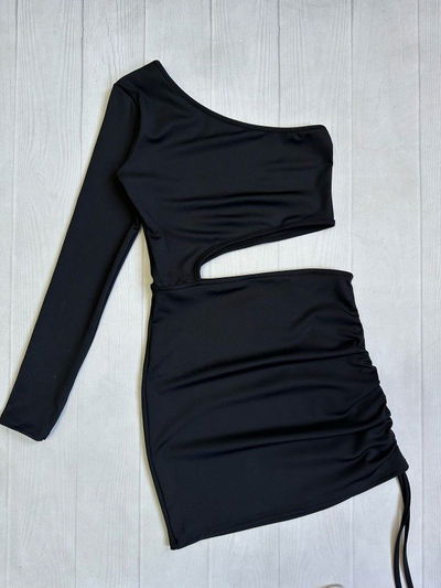 Vestido 1 Hombro M/L Frunce