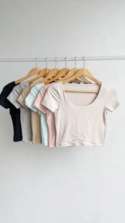 Remera Crop Soft Doble Delantero