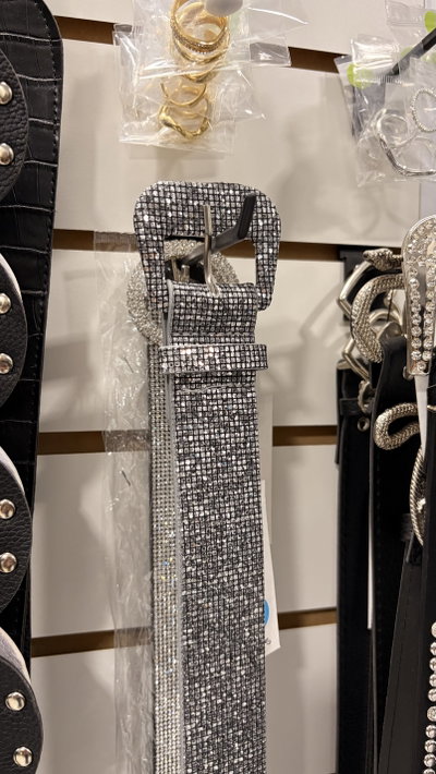 Cinto Strass plateado