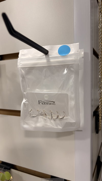 Set Argollas Plateado