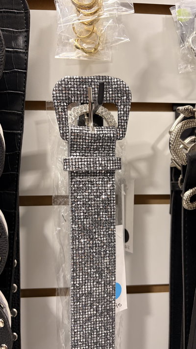 Cinto Strass plateado