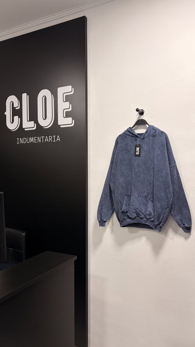 Buzo Cangurp Washed Liso