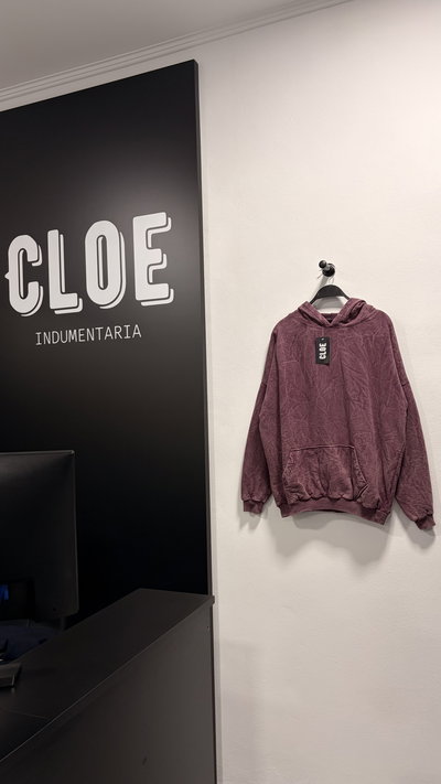 Buzo Cangurp Washed Liso