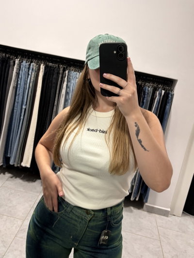Musculosa Larga Bordada Morley Alg
