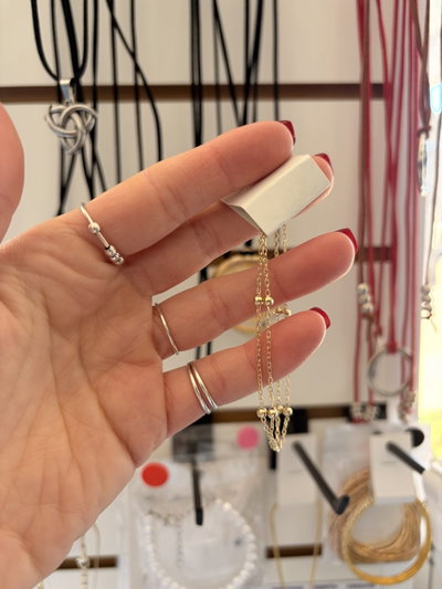 Pulsera Pelotitas Dorada