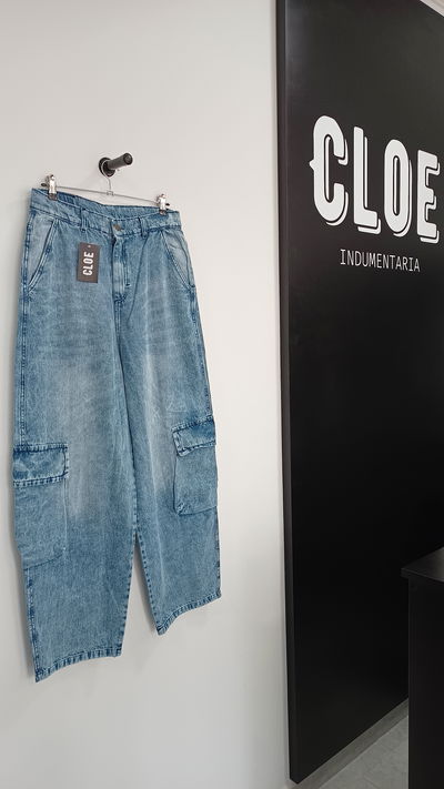 Baggy Cargo Bigote Azul