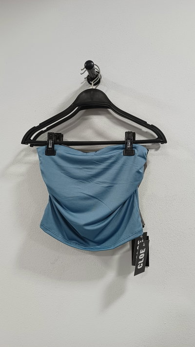 Strapless Microfibra Frunce
