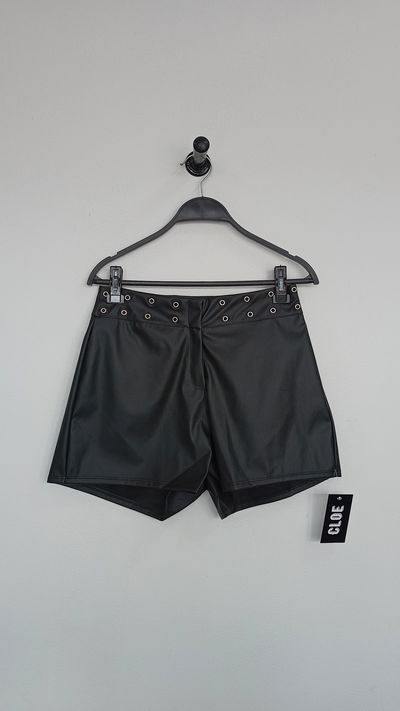 Short Cuerina Cintura Ojalillo