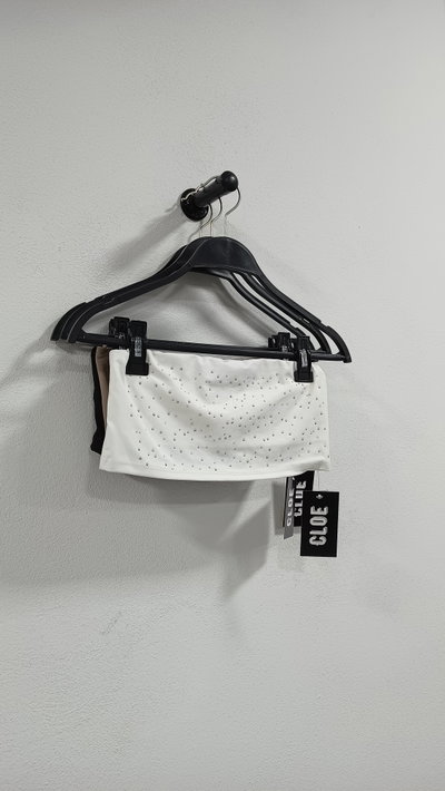 Strapless Microfibra con Strass