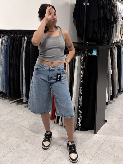 Bermuda Oversized Celeste