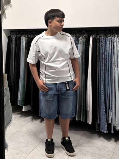 Bermuda Jean Mom Azul