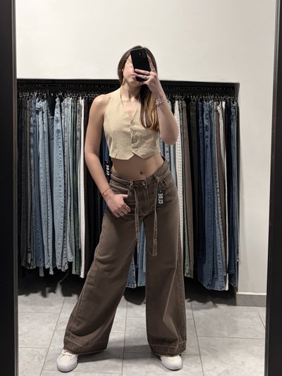 Wideleg XL Choco Desgastado Cinto