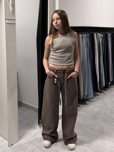 Wideleg XL Choco Desgastado Cinto