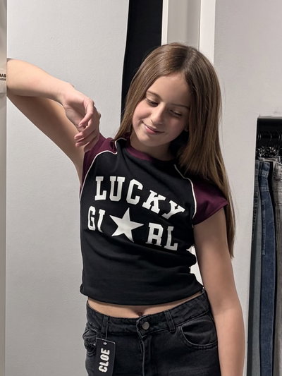 Remera Combi Lucky Girl