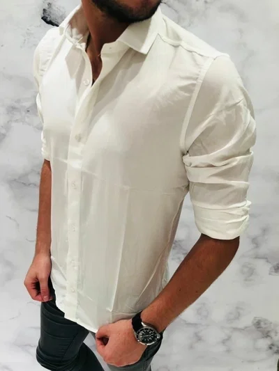 Camisa Lisa Cuello Comun 