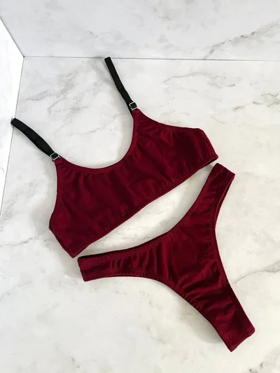 SET ATENAS ALGODÓN BORDÓ